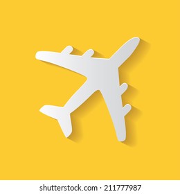 Airplane symbol,clean vector