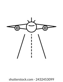 airplane tack off icon, vector best line icon. svg
