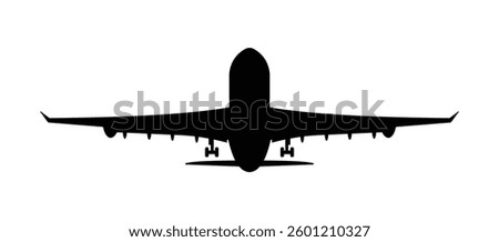 airplane take off silhouette vector design illustration