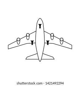 Airplane Takeoff Icon Outline Simple Design Stock Vector (Royalty Free ...