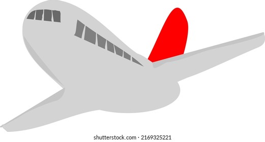 Ilustración de vectores aislados de despegue de avión