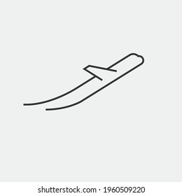 airplane takeoff vector icon transportation