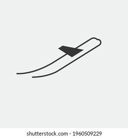 airplane takeoff vector icon transportation