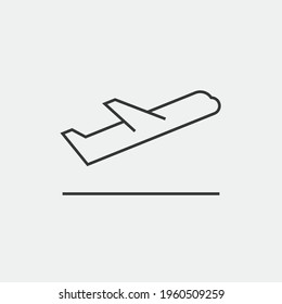 transporte de iconos vectores de despegue de avión