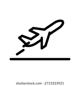 Symbol für den Start des Flugzeugs, das Flug, Reise und Abflug darstellt, einzeln auf