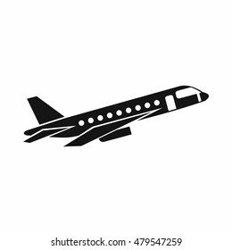 Airplane taking off icon in simple style isolated on white background vector illustration