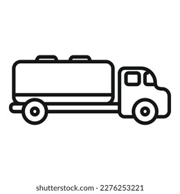 Airplane tank truck icon outline vector. Ground airport. Support aircraft