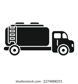 Airplane tank truck icon simple vector. Ground airport. Support aircraft