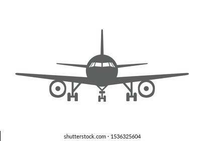 Airplane Taxiing front view vector