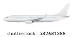 Airplane template vector side view on a white background