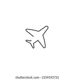 airplane thin line icon, editable stroke icon