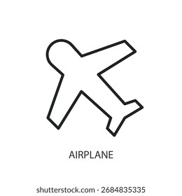 Ícones vetoriais de linha fina do avião.