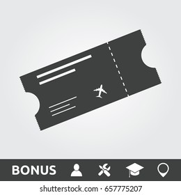 Airplane Ticket Flat
