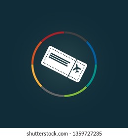 Airplane ticket icon