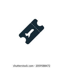 Elementos de plantilla de diseño de iconos de tickets de avión