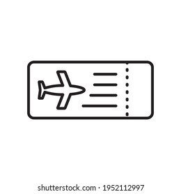 Airplane Ticket Icon Design Vector Template Illustration In Trendy Flat Style