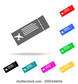 Airplane ticket icon. Elements of Airport multi colored icons. Premium quality graphic design icon. Simple icon for websites, web design, mobile app, info graphics on white background