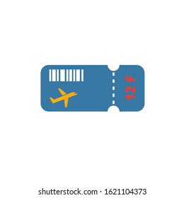 Airplane Ticket icon. Flat creative element from airport icons collection. Colored airplane ticket icon for templates, web design and software.