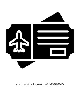 Vektorgrafik des Symbol-Symbols für Flugtickets