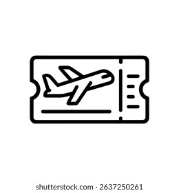 Airplane ticket icon illustration design element