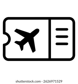 Airplane ticket icon on white background vector
Vector travel icon