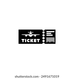 Airplane ticket icon, perfect for travel and booking concepts.