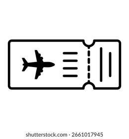 Ícones de bilhete de avião Definir design gráfico de viagem minimalista simples ilustração de vetor de cor preto e branco