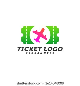 Airplane Ticket logo design concept vector, Travel Ticket logo Template, Creative design, Icon symbol