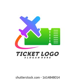 Airplane Ticket logo design concept vector, Travel Ticket logo Template, Creative design, Icon symbol