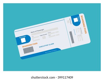 airplane ticket simple illustration