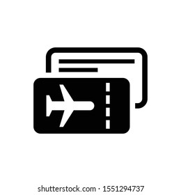 Airplane Ticket Vector Graphics Solid Icon