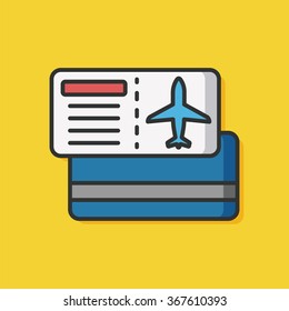 airplane ticket vector icon