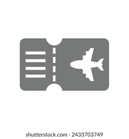 Airplane ticket vector icon. Boarding pass symbol.