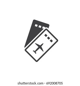 Airplane Ticket Vector Icon Simple