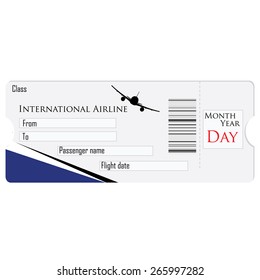 Airplane ticket vector isolated, airline ticket, plane ticket, boarding pass, check in