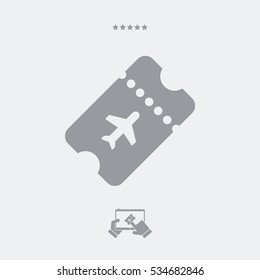Airplane ticket - Vector web icon