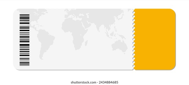 Airplane tickets. Boarding pass tickets template. Plane tickets vector pictogram. Airline boarding pass template. Air ticket icon. Vector 10 eps.