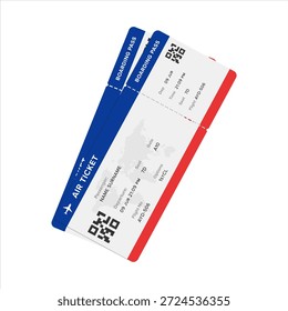 bilhetes de avião. cartões de embarque. ilustração vetorial