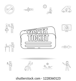 airplane tickets icon. Airport icons universal set for web and mobile