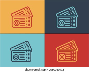 Airplane Tickets Logo Template, Simple Flat Icon Of ticket,boarding,airplane