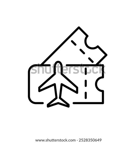 Airplane tickets. Pixel perfect, editable stroke icon