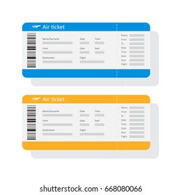 Airplane tickets, vector illustration.