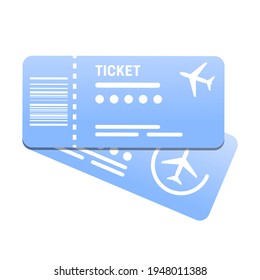 Airplane tickets. Vector tickets in a modern flat style. 