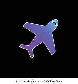 Icono del vector de gradiente azul de la vista superior
