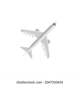 airplane top view illustration vector simple icon