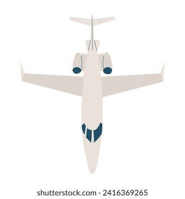 airplane top view, white background, vector