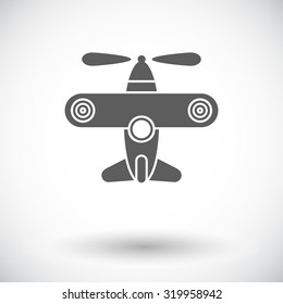 Airplane toy icon. Flat vector related icon for web and mobile applications. It can be used as - logo, pictogram, icon, infographic element. Vector Illustration. 