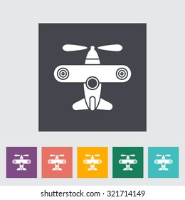 Airplane toy icon. Flat vector related icon for web and mobile applications. It can be used as - logo, pictogram, icon, infographic element. Vector Illustration. 