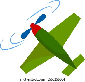 Brinquedo do avião, ilustração, vetor sobre fundo branco.