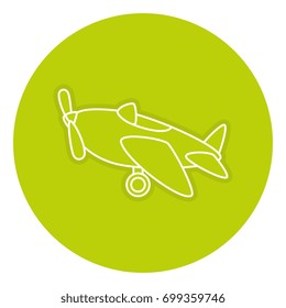 airplane toy isolated icon